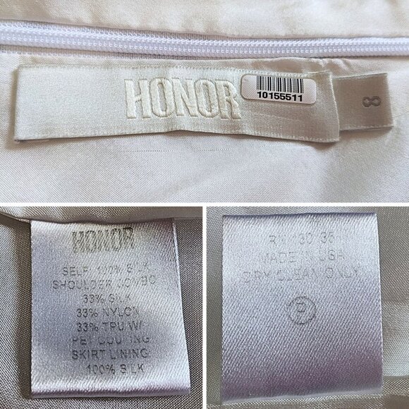 2013 HONOR NYC Garden Print Micro Sparkle Silk Midi Cocktail Dress RTW SS13 Sz 8 - Picture 3 of 8